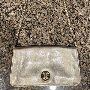 Tory Burch gold chain crossbody bag